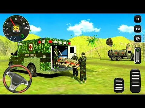 US army ambulance driving -rescue driver simulator|Gameplay