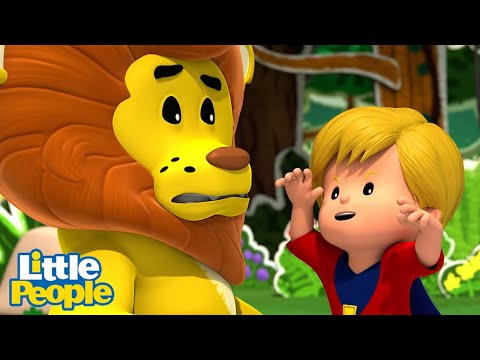 Eddie ROARS in the face of fear | 1 Hour of Preschool Learning | Little People Fisher Price - Kids TV Series, Kingdom Kids Zone - Little People - Fisher Price