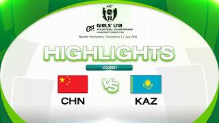 Highlights: CHN-KAZ (Pool B) - AVC Girls’ U 18 Volleyball Championship 2026 