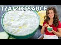 Easy Greek Tzatziki Sauce (Cucumber Yogurt Dip) #shorts