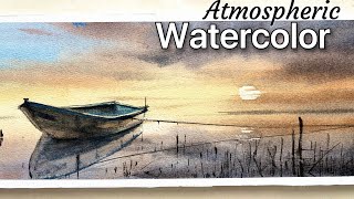 Calm Lake, Sunset Glow – An Immersive Painting Flow