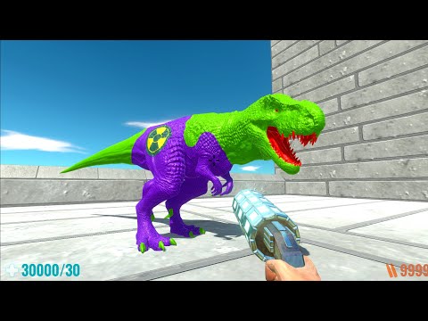 PULSE BLASTER WEAPON FPS PERSPECTIVE DEATH RUN - Animal Revolt Battle Simulator