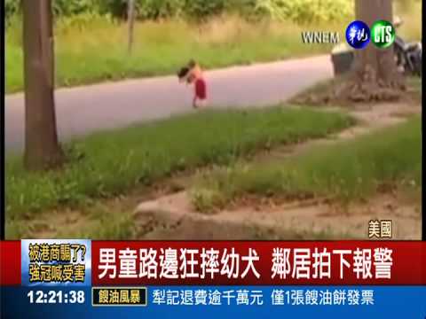 有樣學樣! 美4歲男童虐狗全都錄