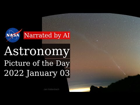 APOD: 2022-01-03 - Comet Leonard's Long Tail (Narrated by Emma)