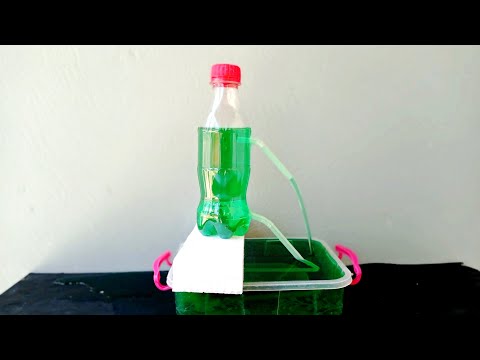 Passo a passo - montando uma fonte de água sem eletricidade com garrafa pet.