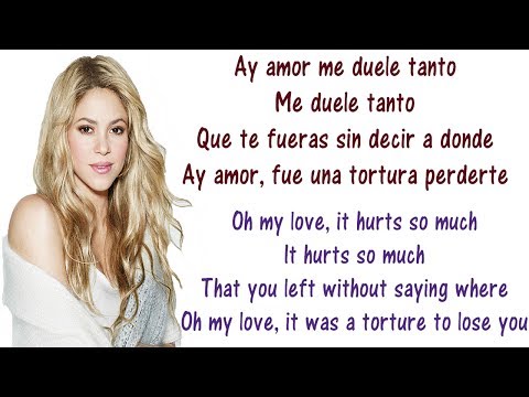 Shakira - La Tortura Lyrics in English and Spanish - ft Alejandro Sanz - A torture - Translation & M