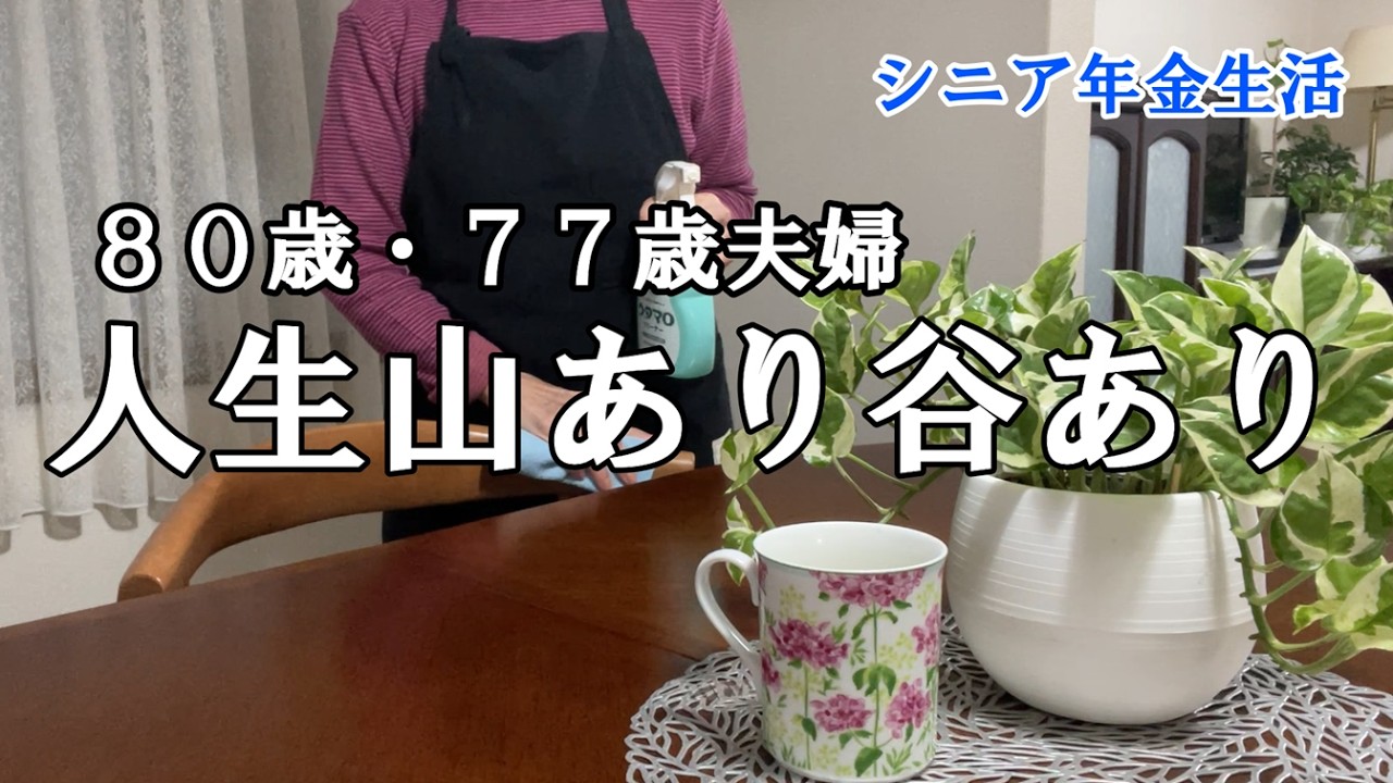 【yuuの家事ライフ】シニア年金生活、８０歳７７歳夫婦、人生山あり谷あり