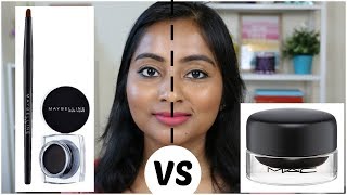 Maybelline vs MAC Gel Eyeliner | Detailed Comparison & Demo | Which one did I choose?