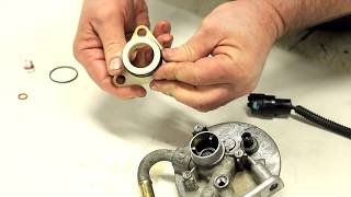 How-to replace & rebuild the diesel fuel filter head on a Duramax engine.