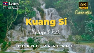 Kuang Si Waterfall | Luang Prabang | #Laos | The Most Beautiful waterfalls | Cinematic 4KHD