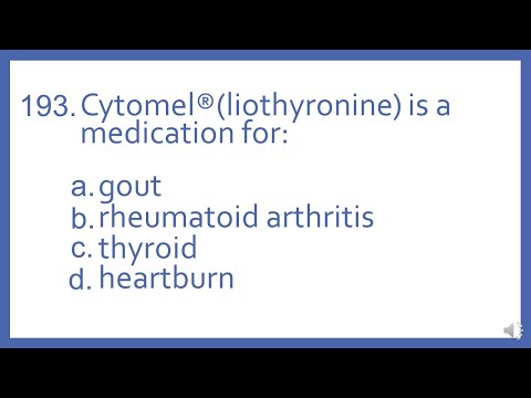 Top 200 Drugs Practice Test Question - Cytomel (liothyronine) is a medication for (PTCB NAPLEX Prep)