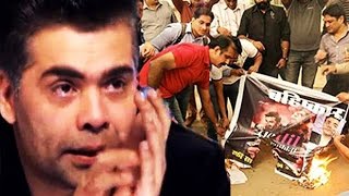 Shocking! Angry Protestors Set Fire To Ae Dil Hai Mushkil Posters!