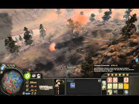 Let's Play Company Of Heroes - BK Mod V4.86 US And Brit VS Germany werhmacht Full Gameplay *5