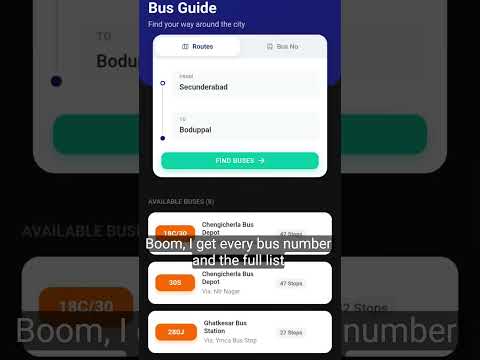 Hyd City Bus Guide Offline