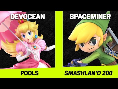SmashLAN'd 200 Singles Pools - Devocean (Peach) vs SpaceMiner (Toon Link) - SSBU Tournament