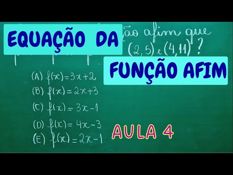 EQUAÇÃO DA FUNÇÃO AFIM - EXERCÍCIO - Professora Angela Matemática