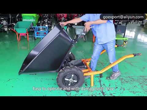 Electric wheelbarrow and electric wagon dumper