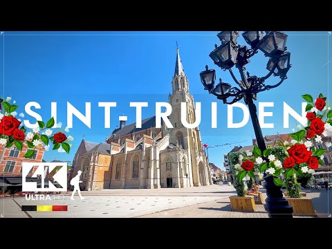 Walking in Sint-Truiden: Historic City Center and Rose Garden, Belgium 4K