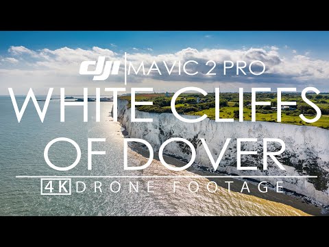 White Cliffs of Dover 4K DJI Mavic 2 Pro Drone Footage