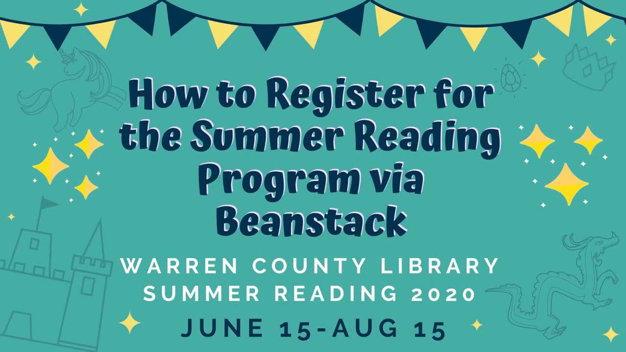 Beanstack registration for the Summer Reading Program
