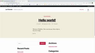WordPress 06 Home page and removing default widgets