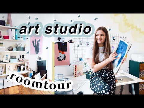 ART STUDIO ROOMTOUR // Mein Kunstzimmer & Aufbewahrung Tipps // I'mJette