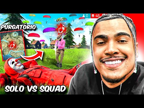 FIZ A LIMPA EM BRASÍLIA NESSE SOLO vs SQUAD - FREE FIRE MOBILE 