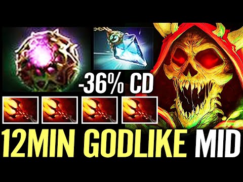 🔥 PUGNA MID -36% CD 12min GODLIKE — Dagon Lvl 5 + Octarine Prism Non-Stop Spam Dota 2 Pro