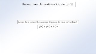Everyone MUST know this exercise ! (Uncommon Derivatives' Guide pt.2)