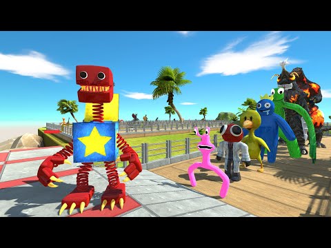 Boxy Boo vs Godzilla Burning OASIS DEATH RUN - Animal Revolt Battle Simulator