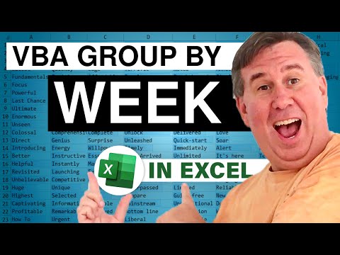 Excel VBA 13 - Group by Week in an Excel Pivot Table using VBA - Episode 1211.213