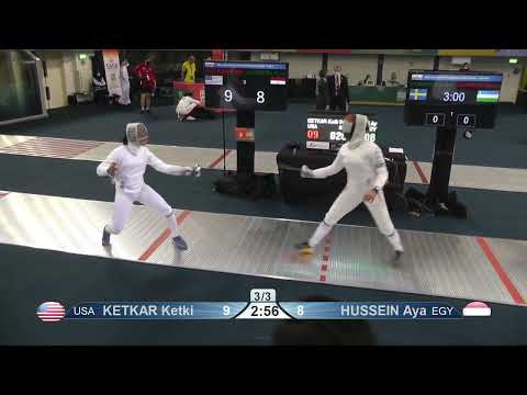 2022 223 T32 16 F E Junior Individual Dubai UAE WCH 5 HUSSEIN EGY vs KETKAR USA