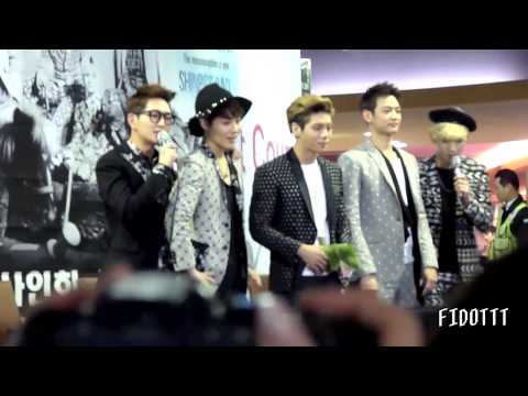 130314 SHINee fansign @ COEX ending speech + fanservice
