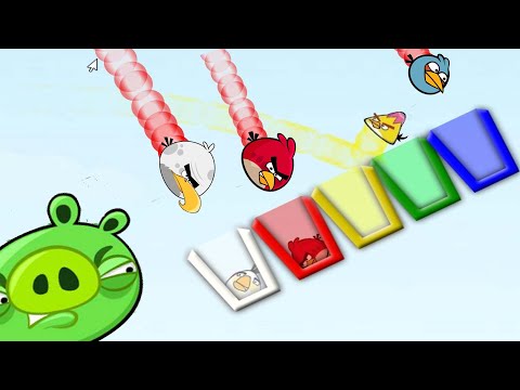Angry Birds Drink Water 2 - TAKE RAINBOW WATER FOR ANGRY BIRDS! SHOOTING SKILL GAMES!