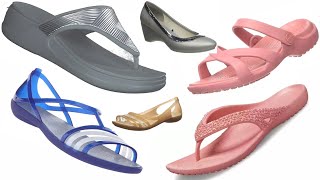 CROCS SANDALS DESIGN FOR LADIES NEW LATEST WOMEN BATHROOM SLIPPERS FLIP FLOP DESIGN