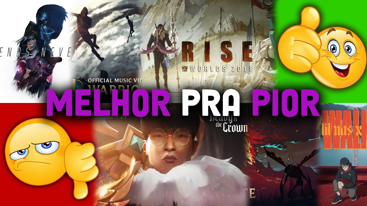 O MELHOR RANK DE MÚSICAS DO MUNDIAL DE LOL