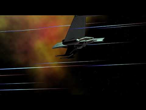 Star Trek Animated Series Kzin Chiss Cruiser followed by Romulan Winged Defender