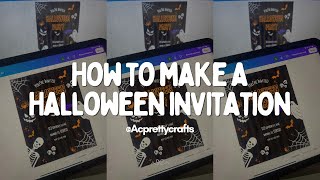 How To Make a Halloween Invitation in Canva | Step by Step Tutorial 