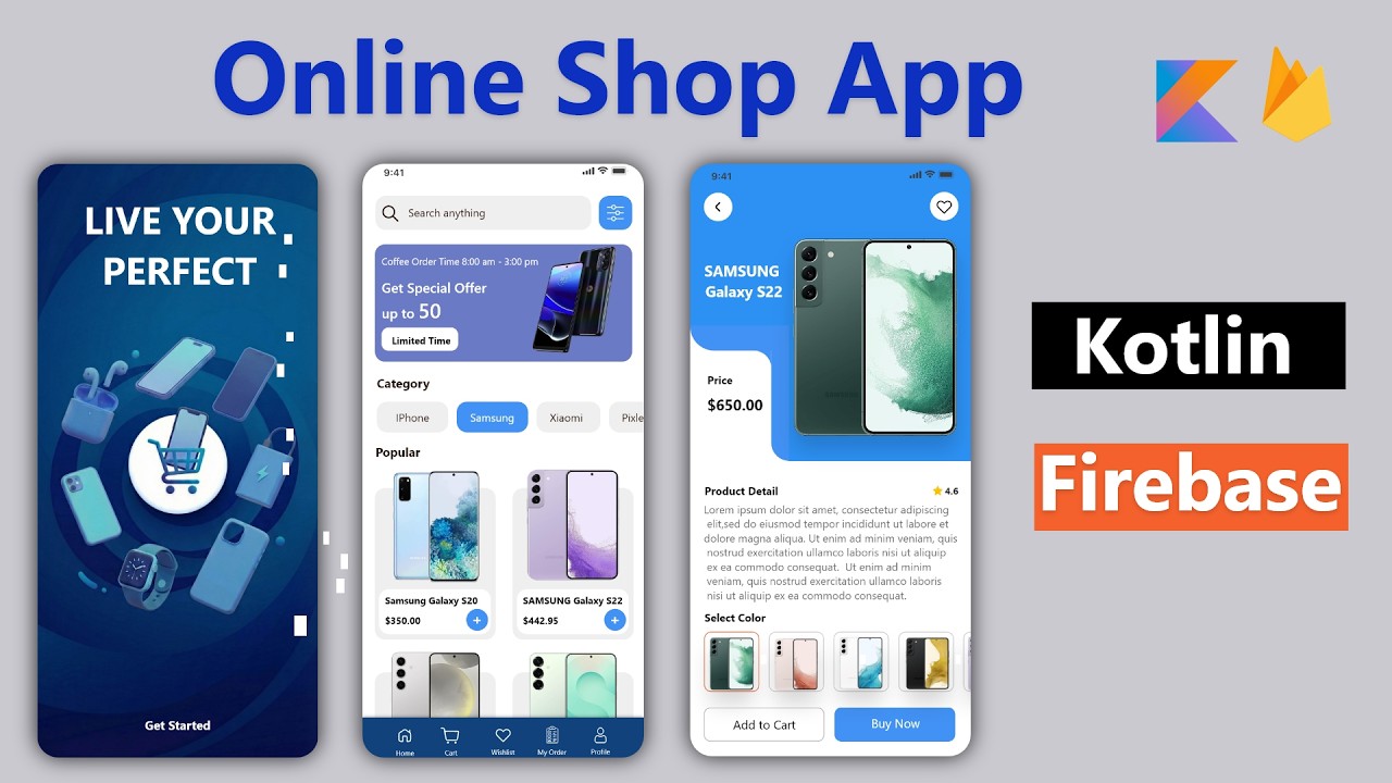 Modern Shop App UI Design - Android Studio Tutorial