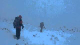 preview picture of video 'Mount Madison, White Mountains N.H.  Winter Hike - Foul Weather'