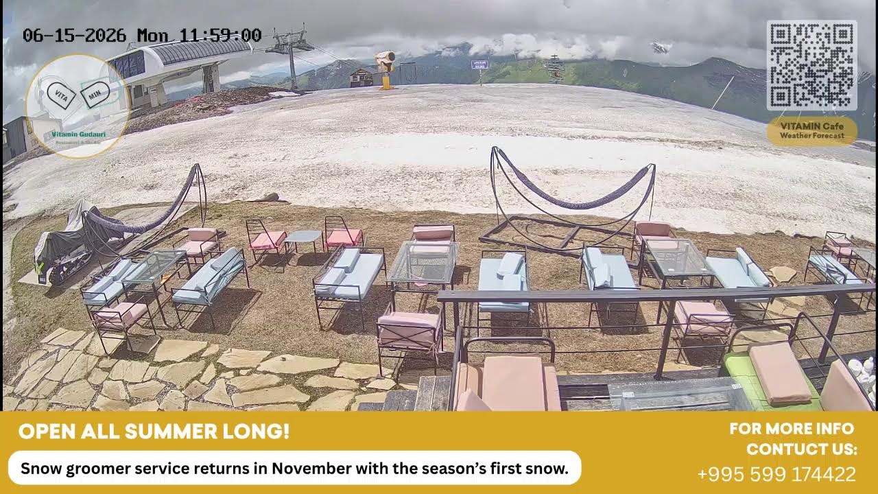Live webcam view of Vitamin Café Terrace at Gudauri