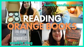 🍁 Reading Orange Books, Work, American Eagle Haul, Auelife Candles Unboxing/Review 🕯️ Weekly Vlog 📙