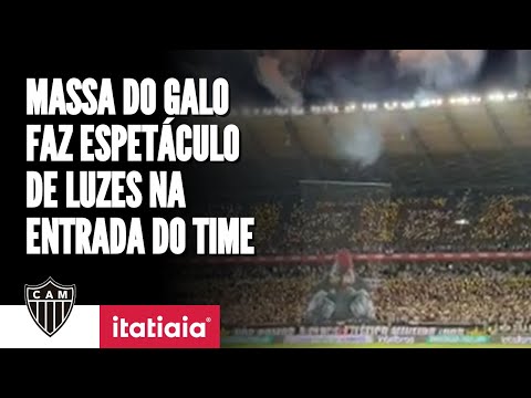 TORCIDA DO ATLÉTICO FAZ FESTA FANTÁSTICA NA ENTRADA DO TIME EM CAMPO, PARA ENCARAR O FLAMENGO
