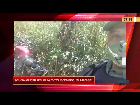 PM recupera moto escondida em matagal 21 07