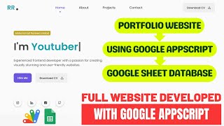 How to Make Portfolio Website using Google Apps Script & Google Sheet | W1