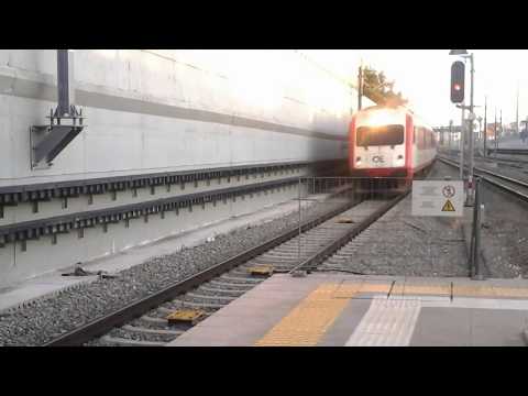 AEG/LEW DE IC2000N DMU's refurbished passing Ag. Anargyroi