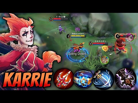KARRIE CONTROLLING THE BATTLE | KARRIE BEST BUILD 2021 | KARRIE GAMEPLAY #16 - MOBILE LEGENDS