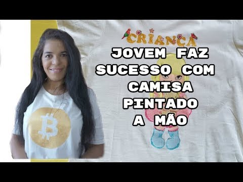 Jovem faz sucesso,camisa pintado a mão
