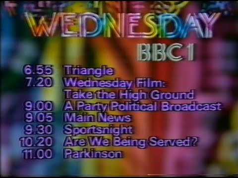 Tuesday 31st March 1981 BBC1 - Platform One - Menu - Weather - Michael Fish - Closedown