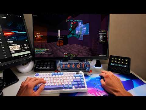 [Soomfon stream controller] Calming 360Hz stretched POV Bedwars + Keyboard & Mouse ASMR